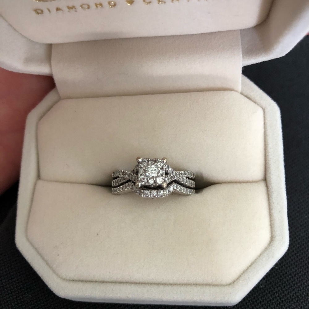 Engagement ring and custom wedding band to fit